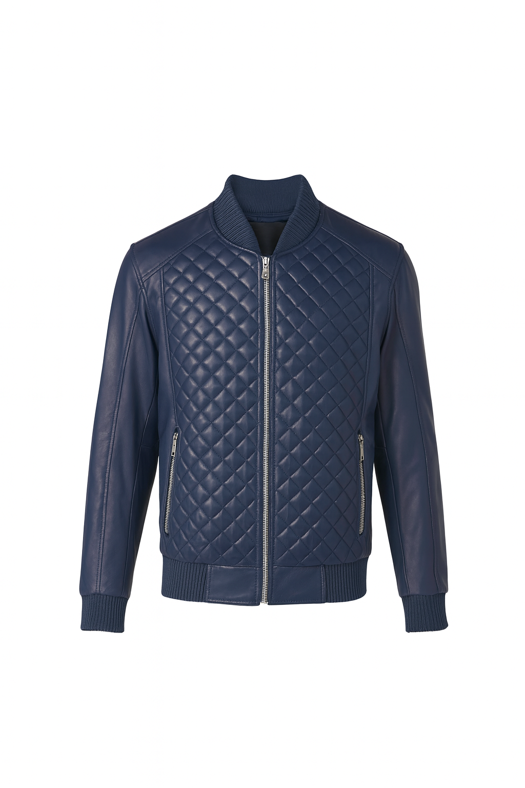 Men's Lucas Quilted Leather Bomber Jacket