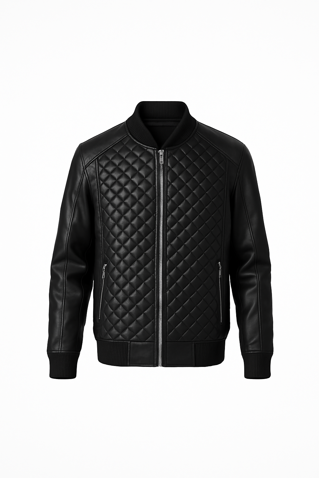Men's Lucas Quilted Leather Bomber Jacket