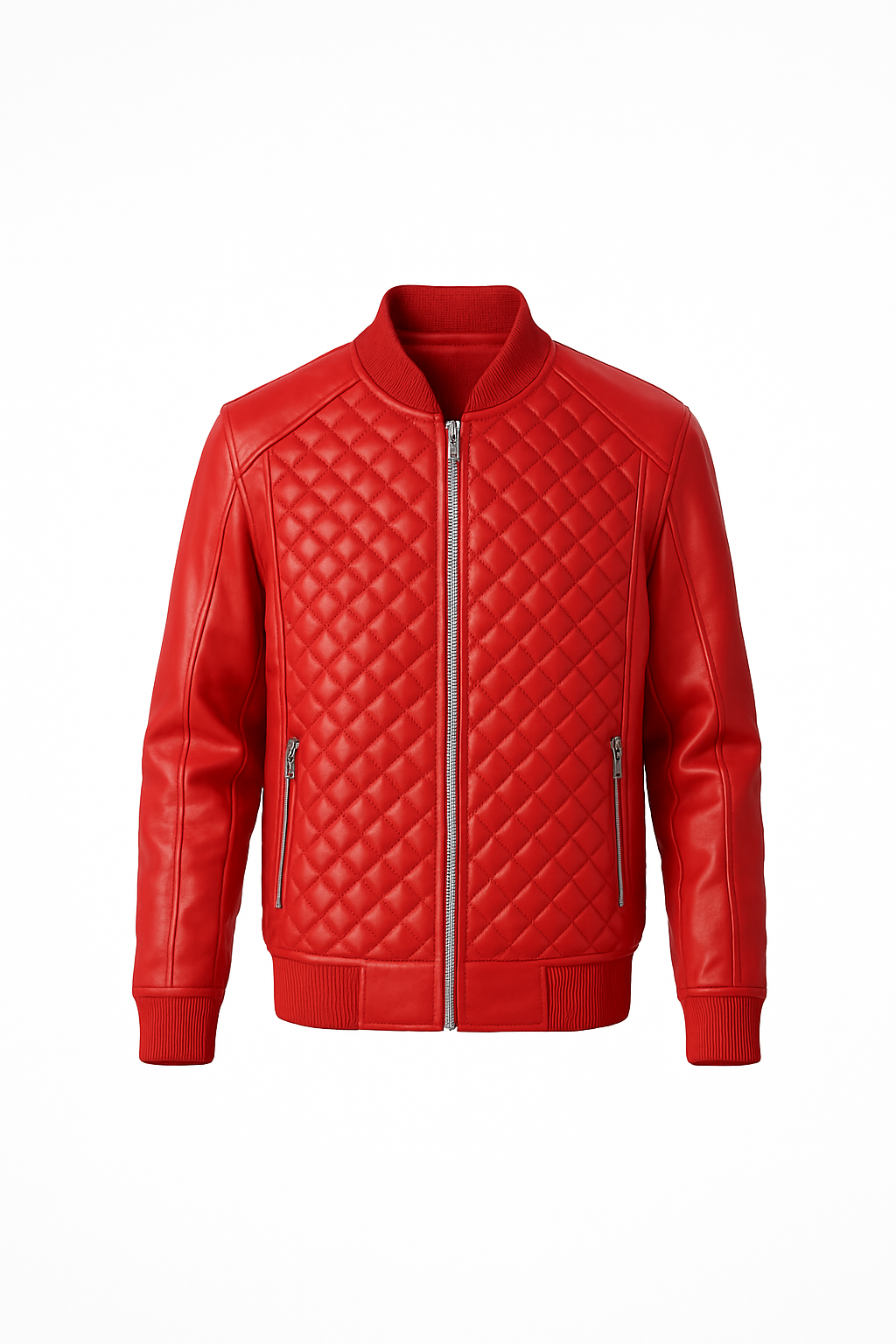 Men's Lucas Quilted Leather Bomber Jacket