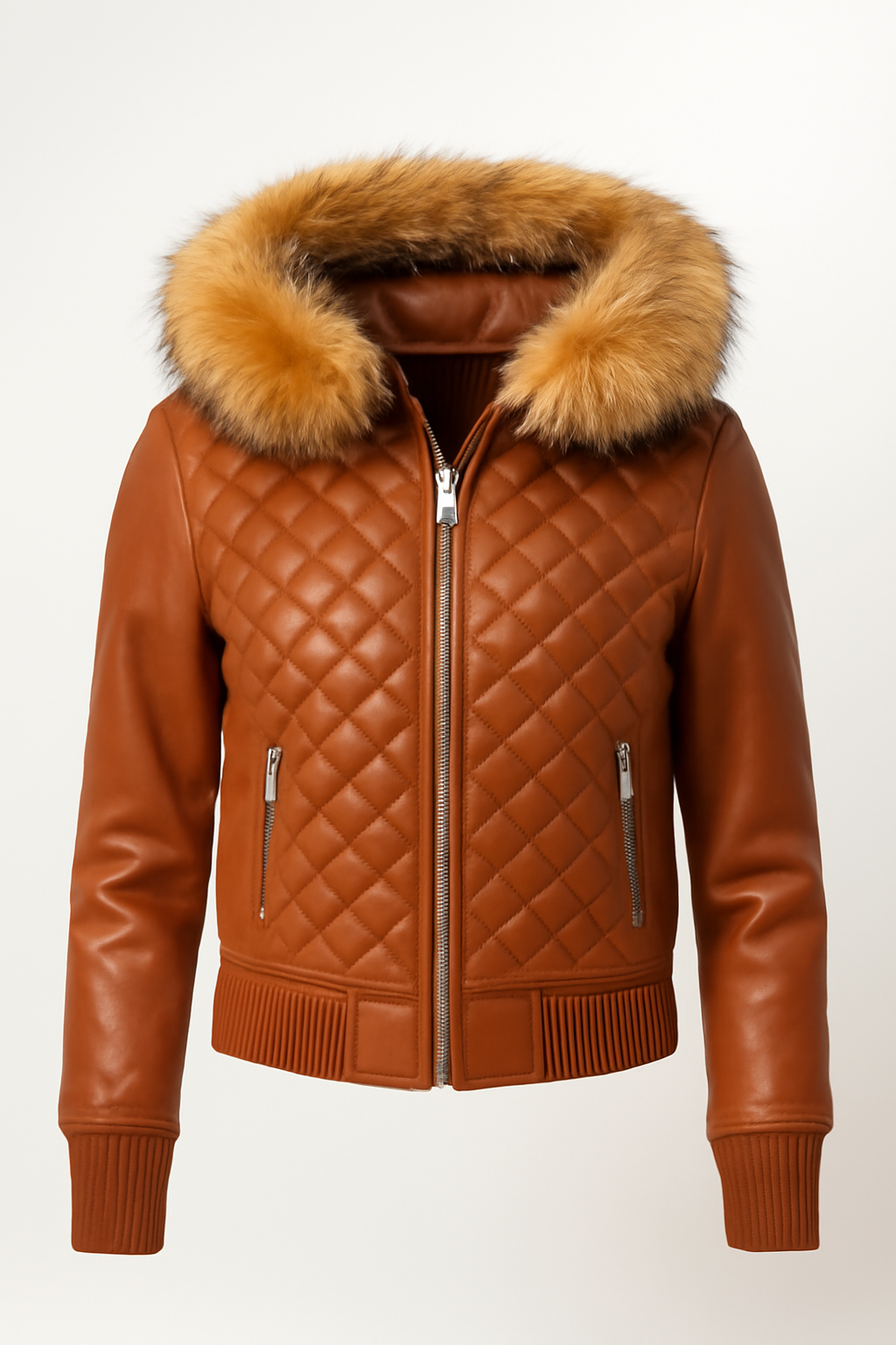 Women's Lucas Jacket With Premium Fox Fur Hood [Crystal]