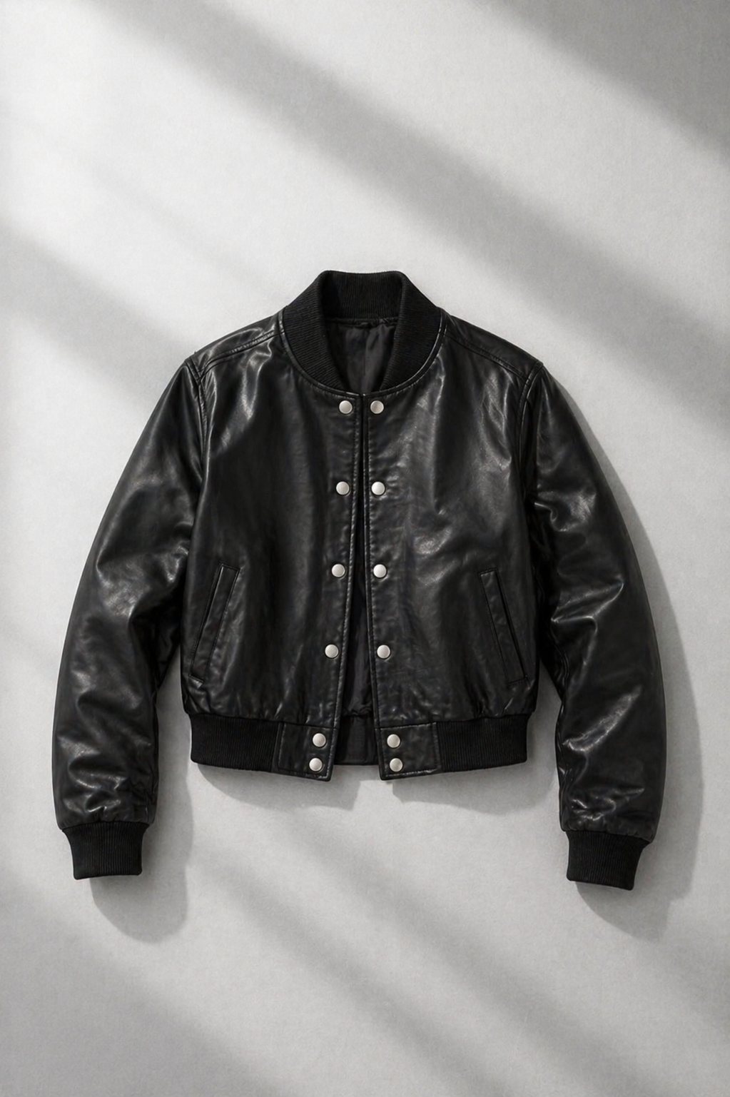 Women Baseball Bomber Jacket Black